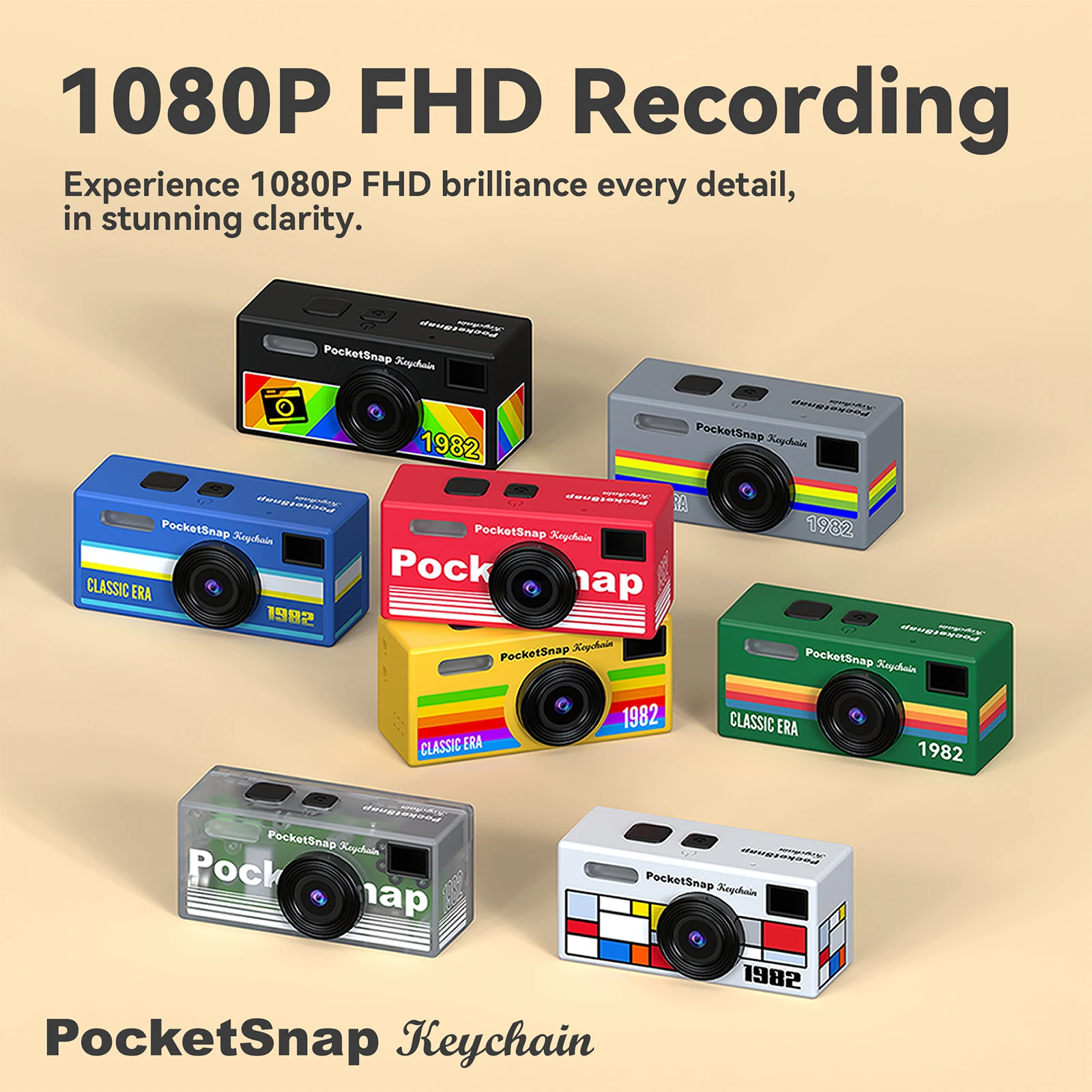 1080P Small Camcorder Video Recorder Support Memory Card(No TF Card) 0.96Inch Keychain Digital Camera for Kids Students Gifts