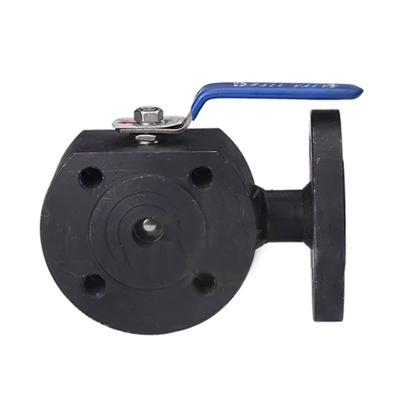 Q74F-16C Carbon Steel Ultra-thin Three-way Ball Valve Wafer Ultra-short L Type Three-way Flange Ball Valve 1/2