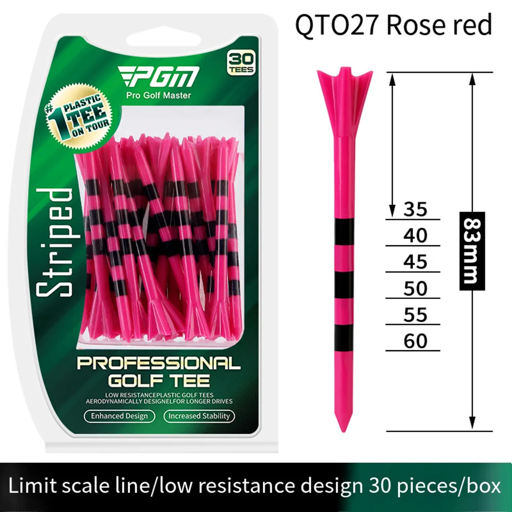 PGM QT027 Großhandel Kunststoff-Golftees 30 Stück pro Box 83mm Großer Durchmesser Golftees mit Markierungsfunktion für lange Bälle – Detail 9