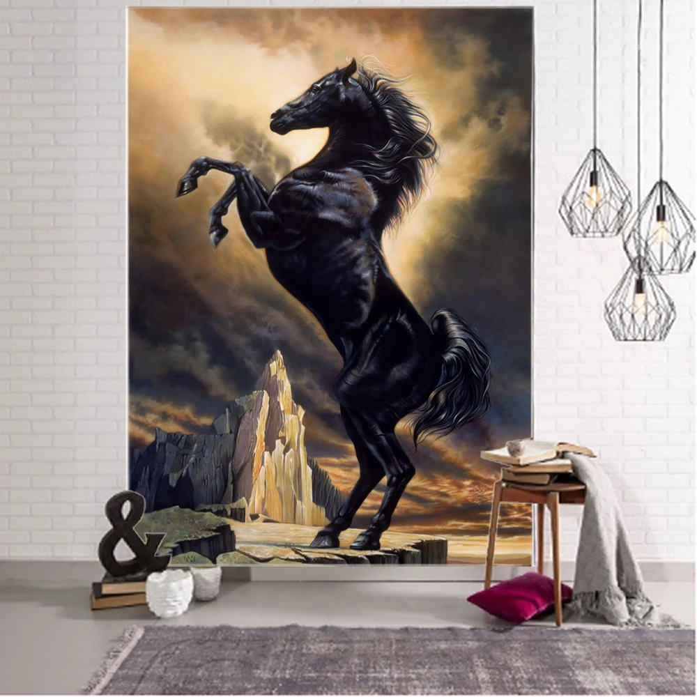 

Mercedes Benz Horse Sweat BMW Background Decoration tapestry Grassland Mercedes Benz Horse Background Decoration tapestry