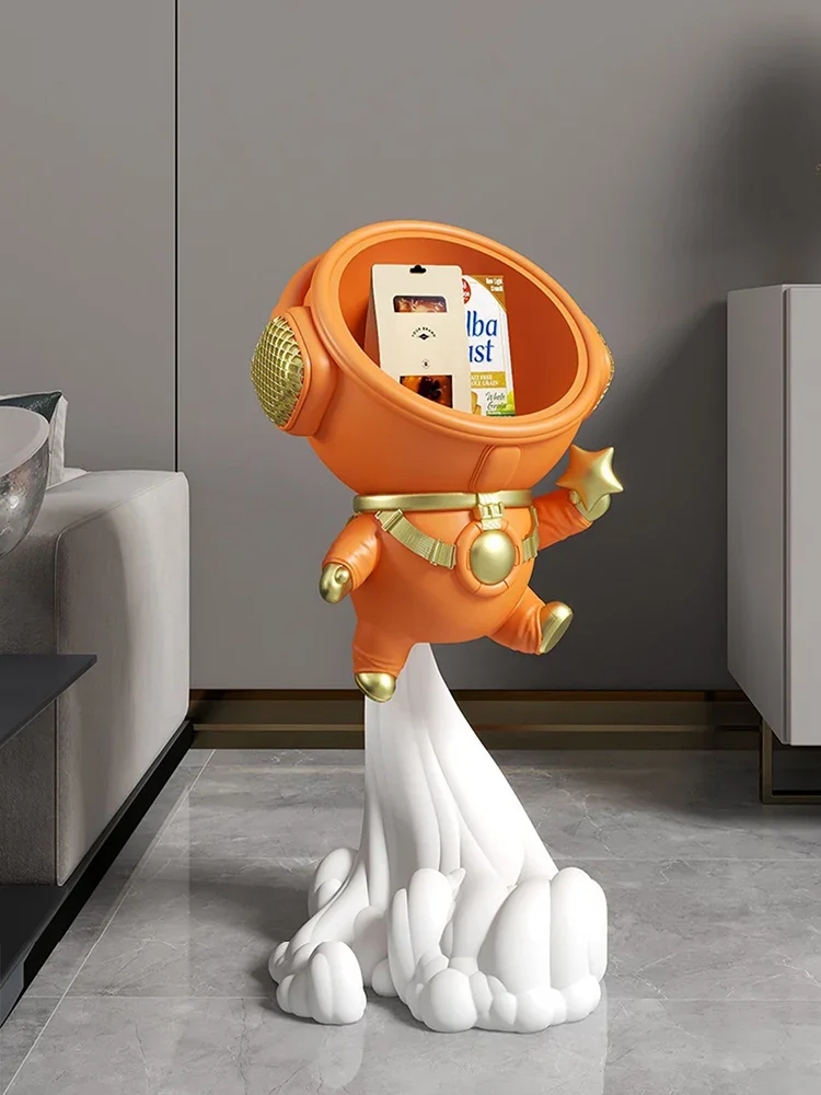 Wohnkultur Astronaut Statue Wohnzimmer Dekoration Große Boden Figur Figuren Kreative Wohnaccessoires Snack Lagerregal