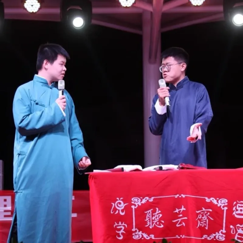 بدلة تونيك صينية كروسستالك فساتين الماندرين التقليدية للرجال سترة طويلة أداء الجناح تشون كونغ فو #3