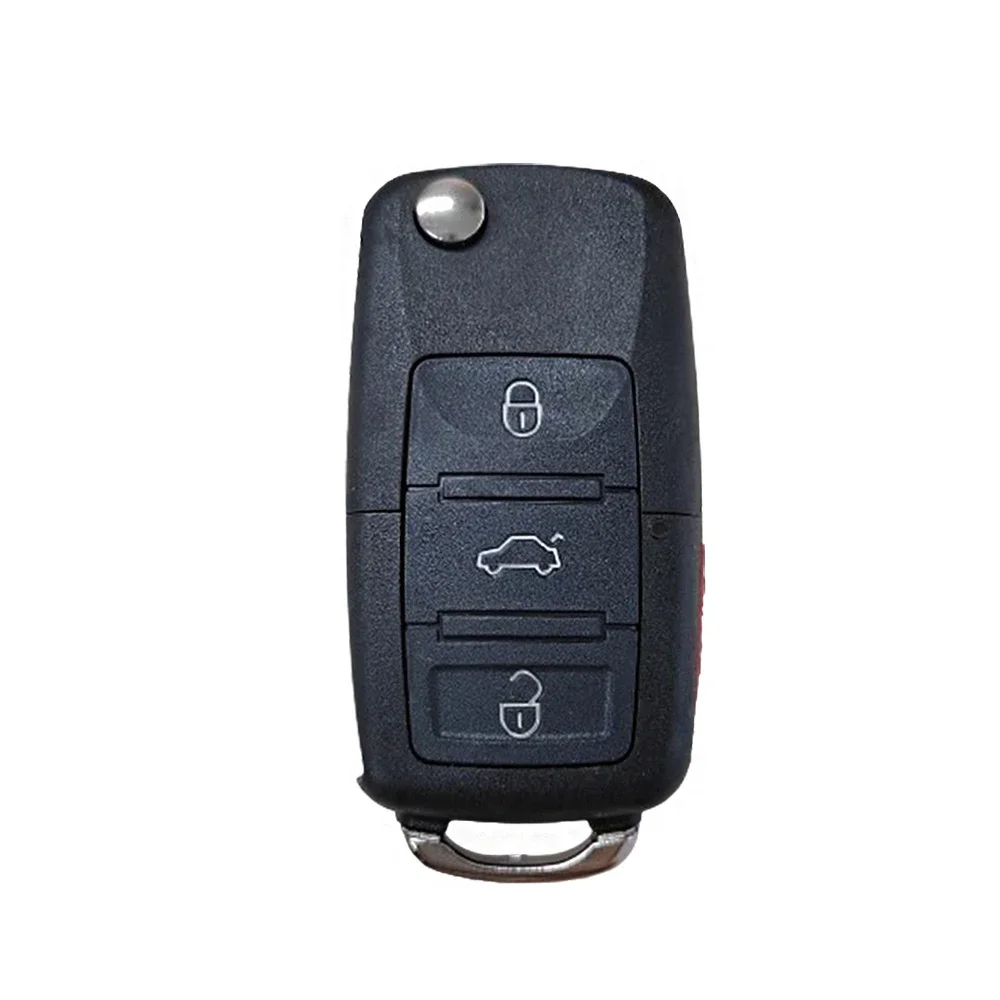 3+ 1 Panic 4 Tasten Flip Remote Key Shell Passend für VOLKSWAGEN VW Touareg Switchblade Flip Case Fob