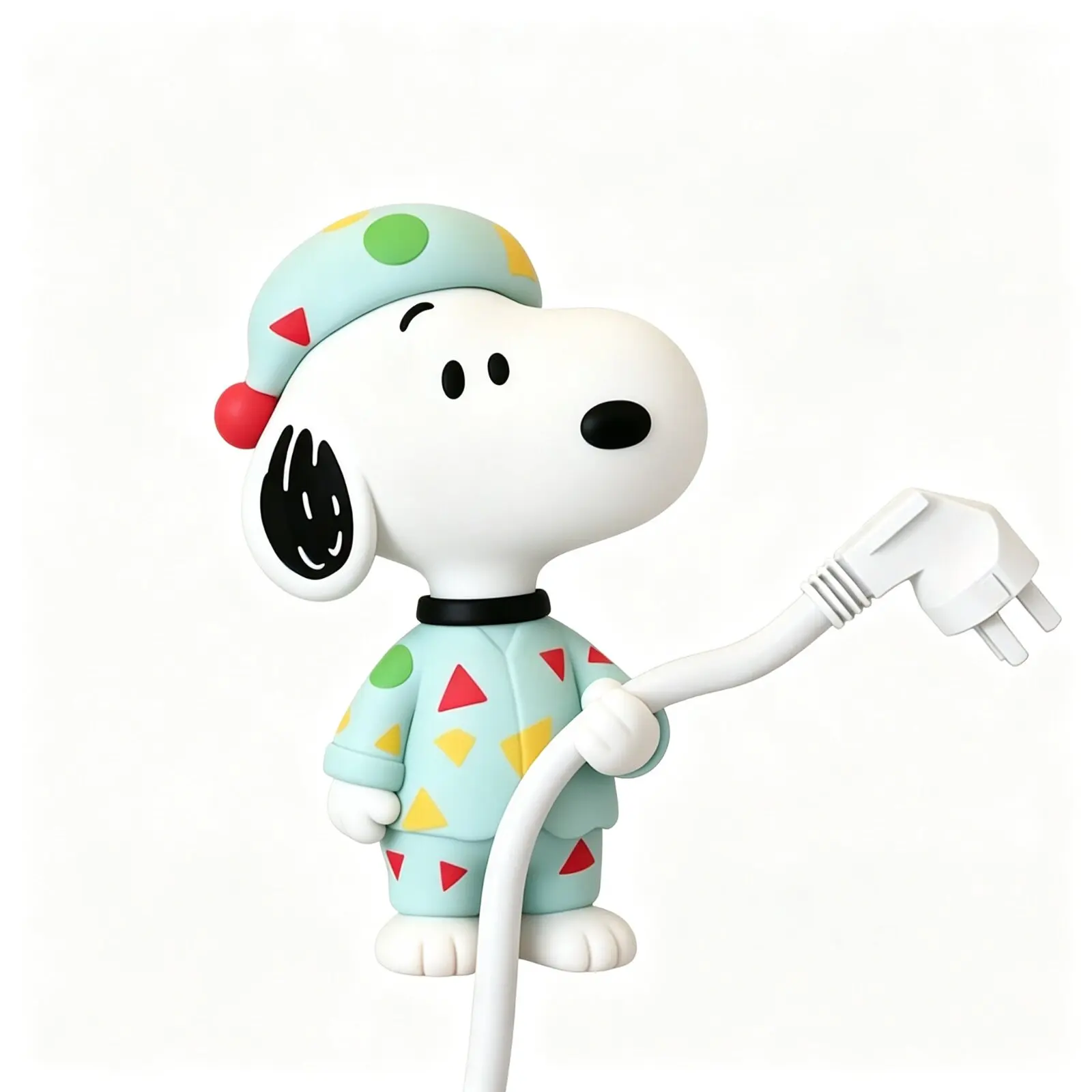 Kawaii Snoopy 3D Figurine Cable Holder Desktop Data Wire Organizer Cute Cartoon Charging Cable Bracket Desk Decoration Ornament view 3