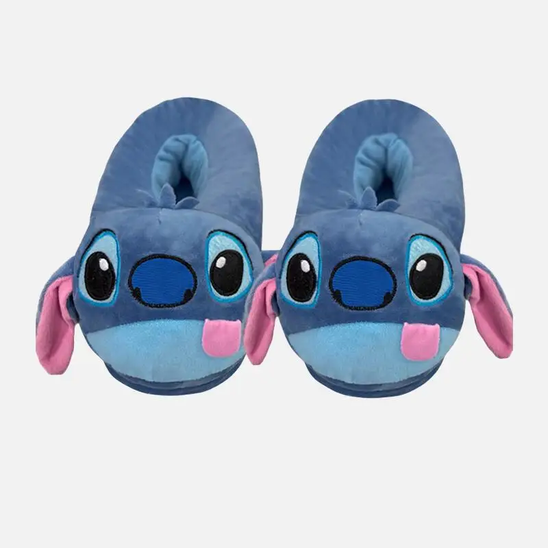 

Hot Anime Stitch Woman Slippers Cartoon Kawaii Winter Thick Warm Cotton Slippers Sweetheart Girl Indoor Shoe Cute Ladies Shoes