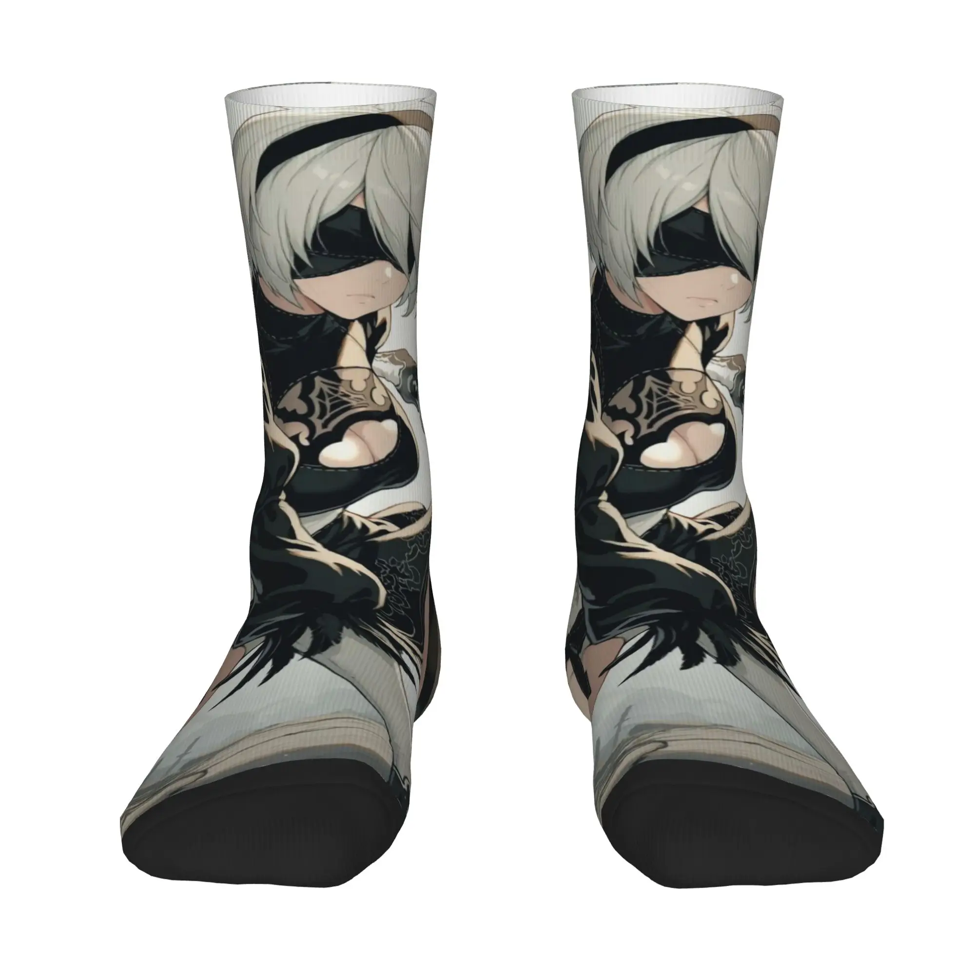 Nier Automatas  Stockings  Graphic Fashion Socks Spring Anti Bacterial Socks Unisex Men Outdoor Soft Socks