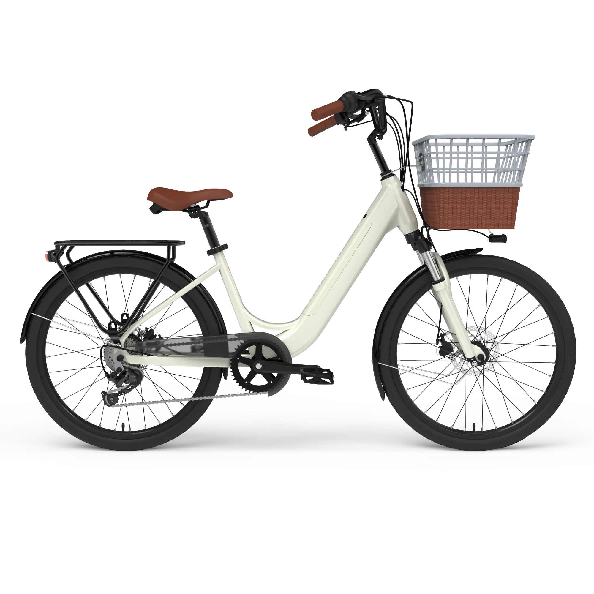 LC01 EZ 24 inch Two Seats Family Cargo e bike Electric City Bike Pedelec