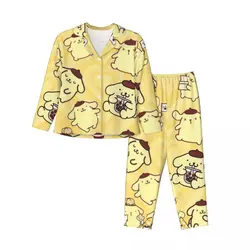 Sanrio Pompompurin Women Pajamas 2 Pieces Set Loungewear pyjama pour femme