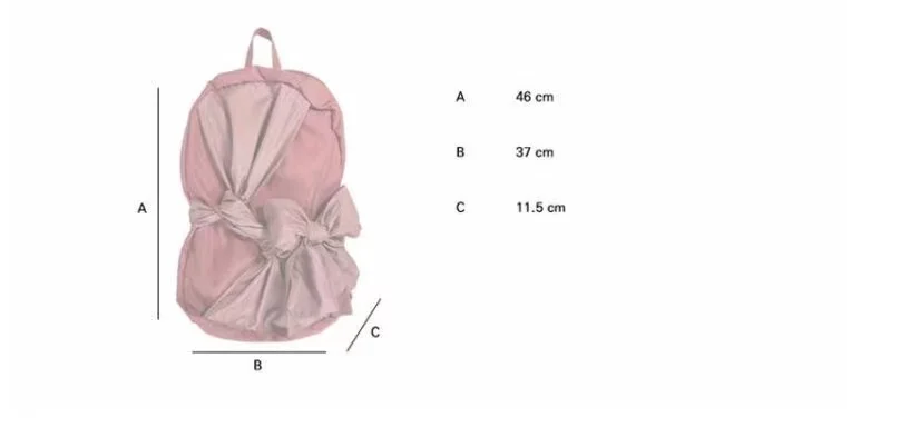 2023 ins hot Diy Large Bow backpack  High-capacity casual unisex seek novelty character computer bag Maiden heart