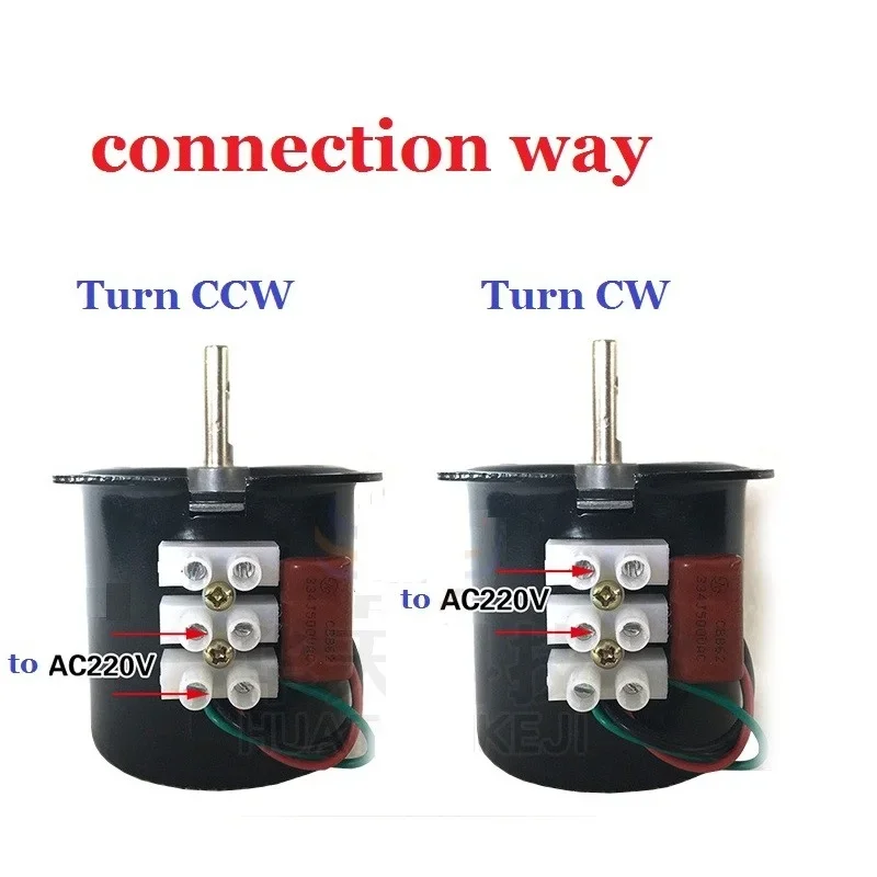 영구 자석 동기 기어 모터, 저소음, 60KTYZ, 220V, AC 14W, 1-100RPM