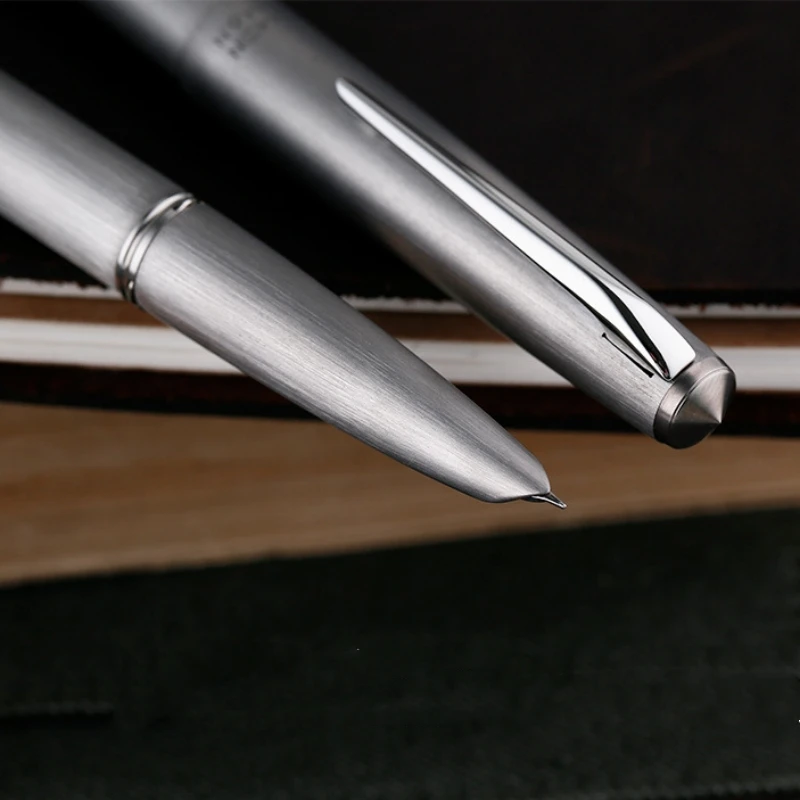 Imagem -05 - Majohn Titanium Alloy Metal Fountain Pen Tamanho Fino Ouro 14k Escritório Tinta de Escrita Comercial Papelaria Suave