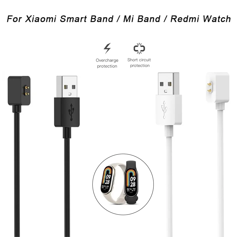 Cabo de carregamento usb para xiaomi mi band 9 8 carregador magnético para xiaomi mi band 9 nfc 8 nfc carregamento de viagem, 60/100cm