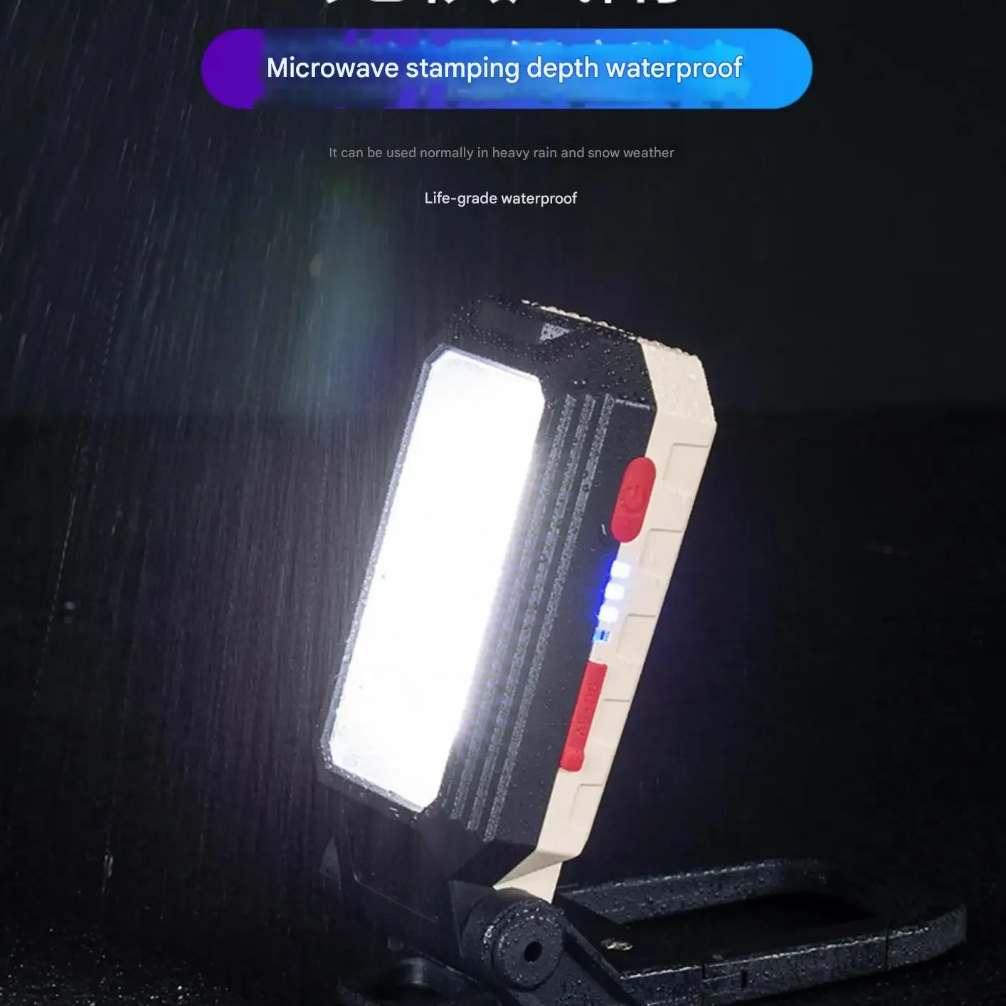 

Перезаряжаемый USB-фонарь COB, портативный светодиодный фонарик, регулируемый, водонепроницаемый, для кемпинга, с магнитным креплением и индикатором заряда