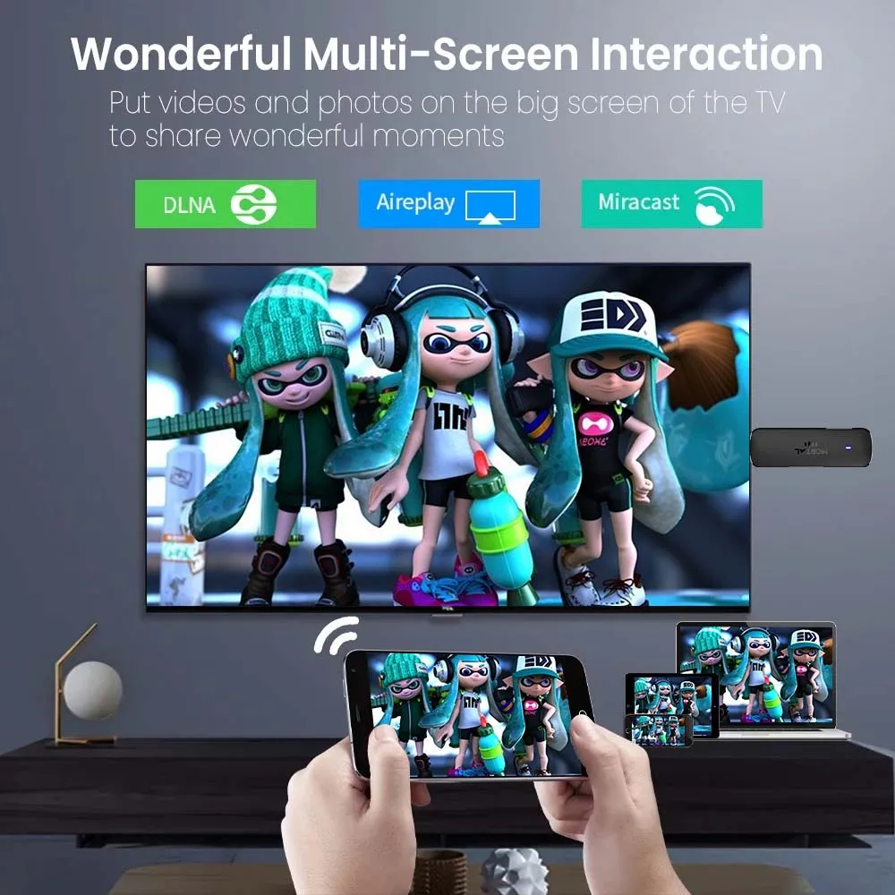 Mortal Q8 ATV TV Stick Android 14 WIFI6 4K Allwinner H313 Quad-core Cortex A53 CPU BT5.0 Comando de voz Multi-language Smart TV Box