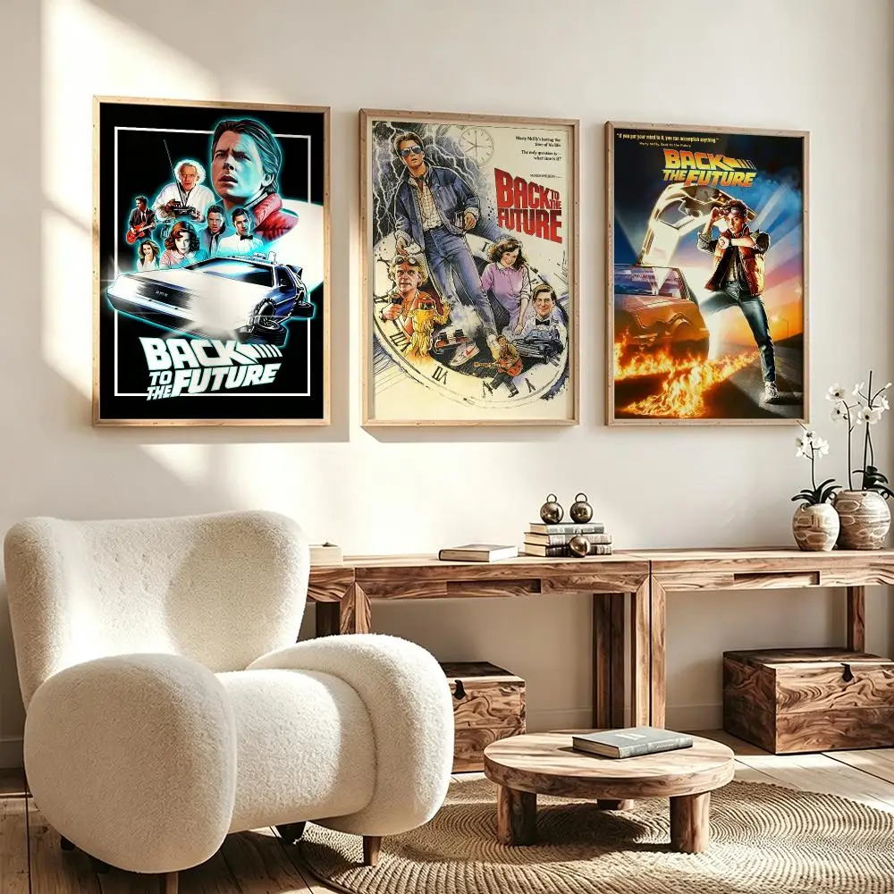 movie Back to the Future Poster Poster HD Waterproof Self Adhesive Wall Art Print Decor for Bedroom Living Room Gift