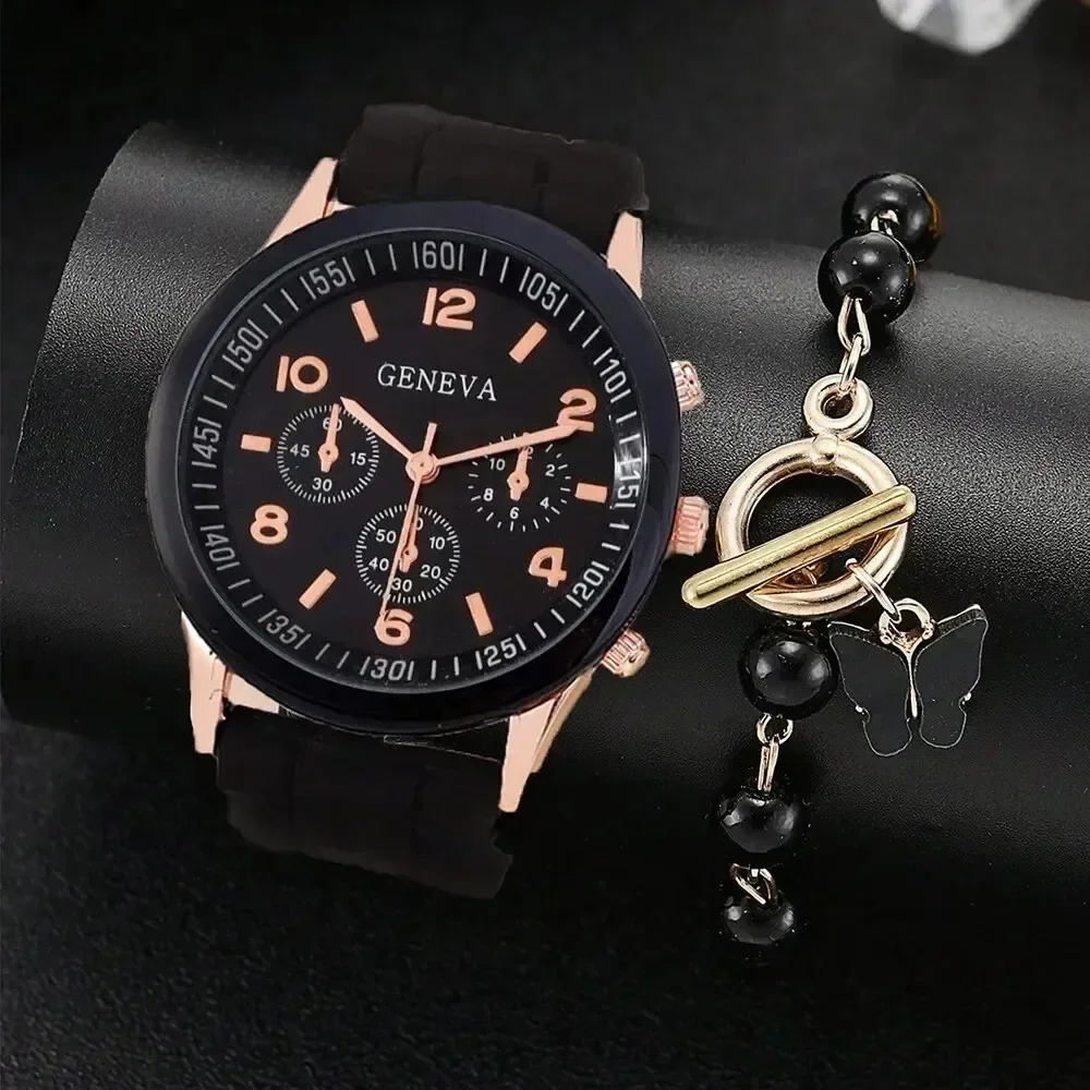 2 Pack Women's Watches Luxury Fashion Women's Quartz Watch, Elegant and Stylish, with Adjustable Dial and Versatile Design