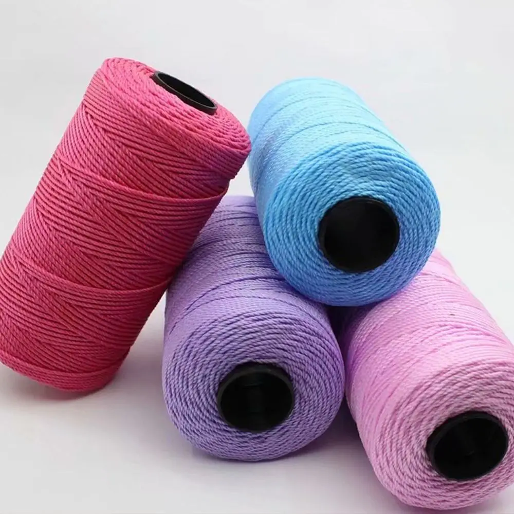 Sommerliches, leichtes Eisbaumwoll-Seidengarn zum Häkeln für DIY-Bastelarbeiten, Taschen, Hüte, Schuhe, Polypropylen-Garn, Häkelgarn, Kordel, 1,5 mm, 200 m – Detail 10