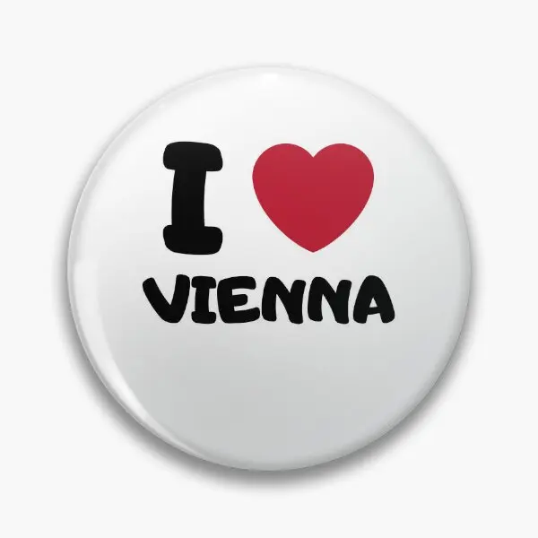 I Heart Vienna  Soft Button Pin Gift Cute Creative Hat Lover Badge Decor Brooch Cartoon Metal Lapel Pin Jewelry Clothes Women