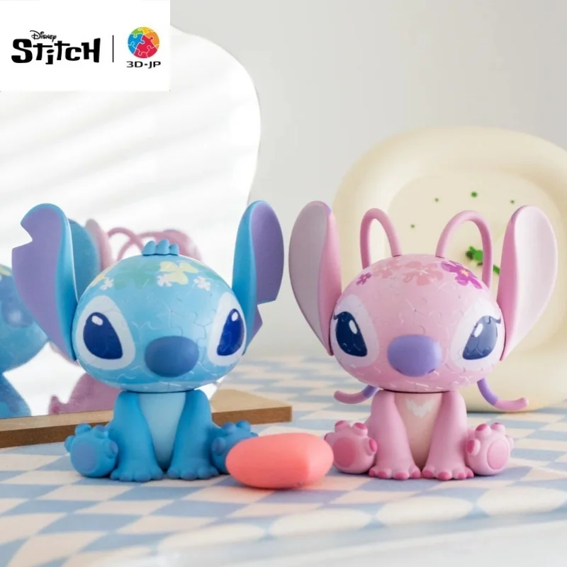 Disney Hot Lilo Stitch Stereo Modeling Splicing Doll Love Induction Luminescence Toy Scene Ornaments Christmas Creative Present