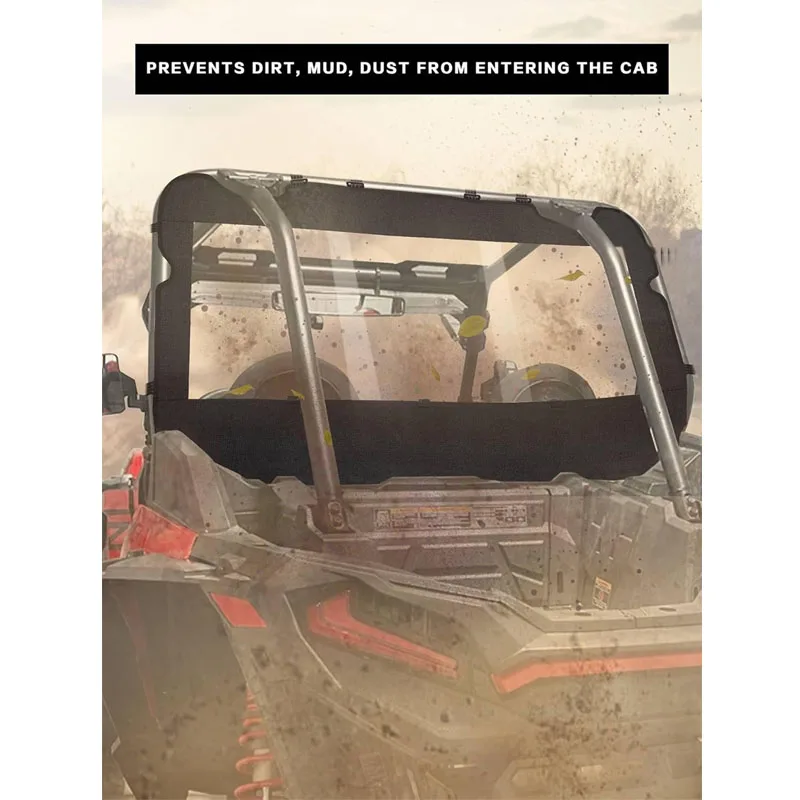 الزجاج الأمامي الخلفي الناعم UTV - نافذة خلفية Polaris RZR - متينة وسهلة التركيب، متوافقة مع RZR XP 1000 & TURBO (2014-2023) #3