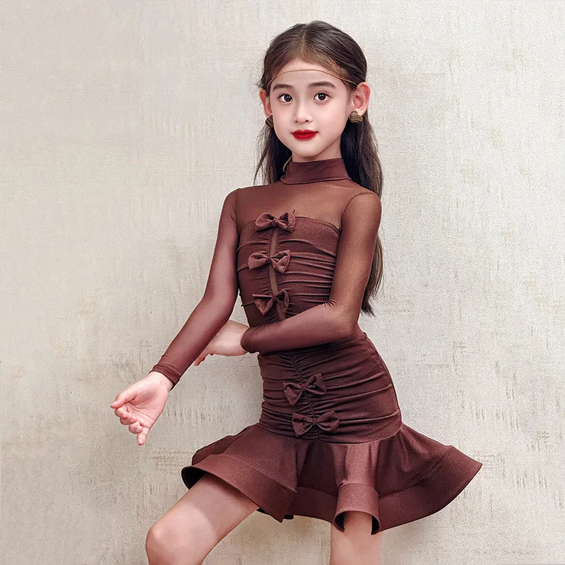 

Rumba Tango Samba Latin Dance Costume Girls Salsa Latin Practice Dance Dress Kids Dancing Competition Ballroom Dance Dresses