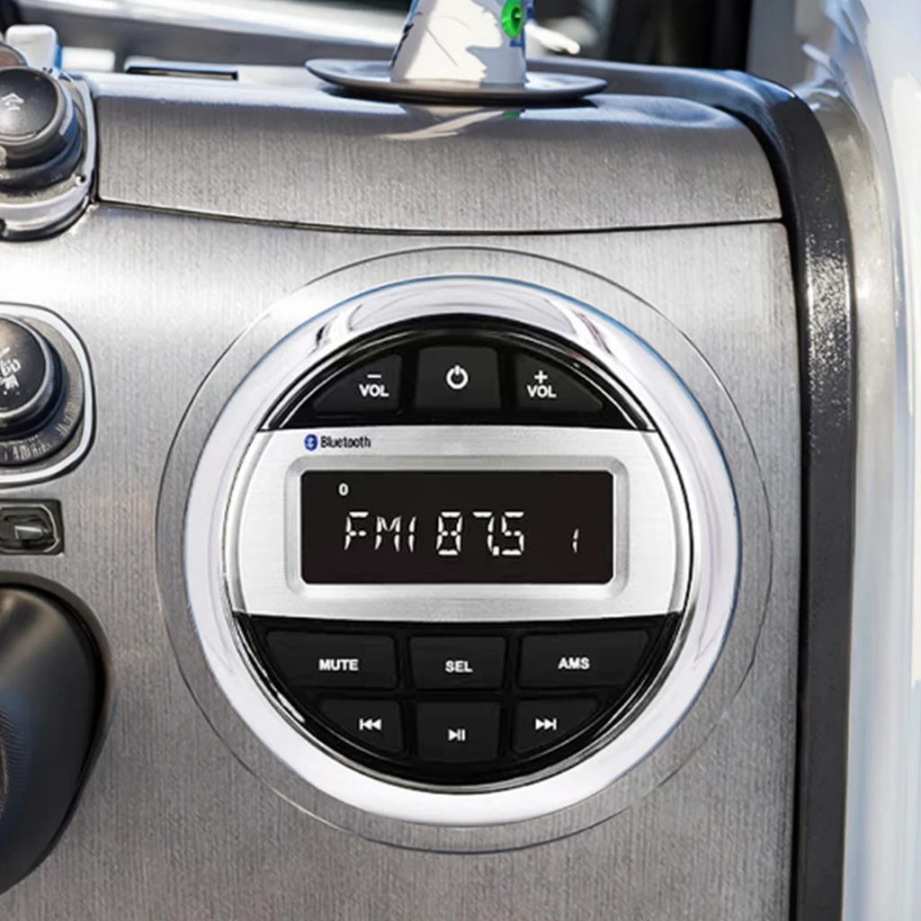 مقاوم للماء الرقمية البحرية مشغل MP3 استقبال الصوت راديو الغولف البحرية للقوارب العرض البحري الأساسي #4