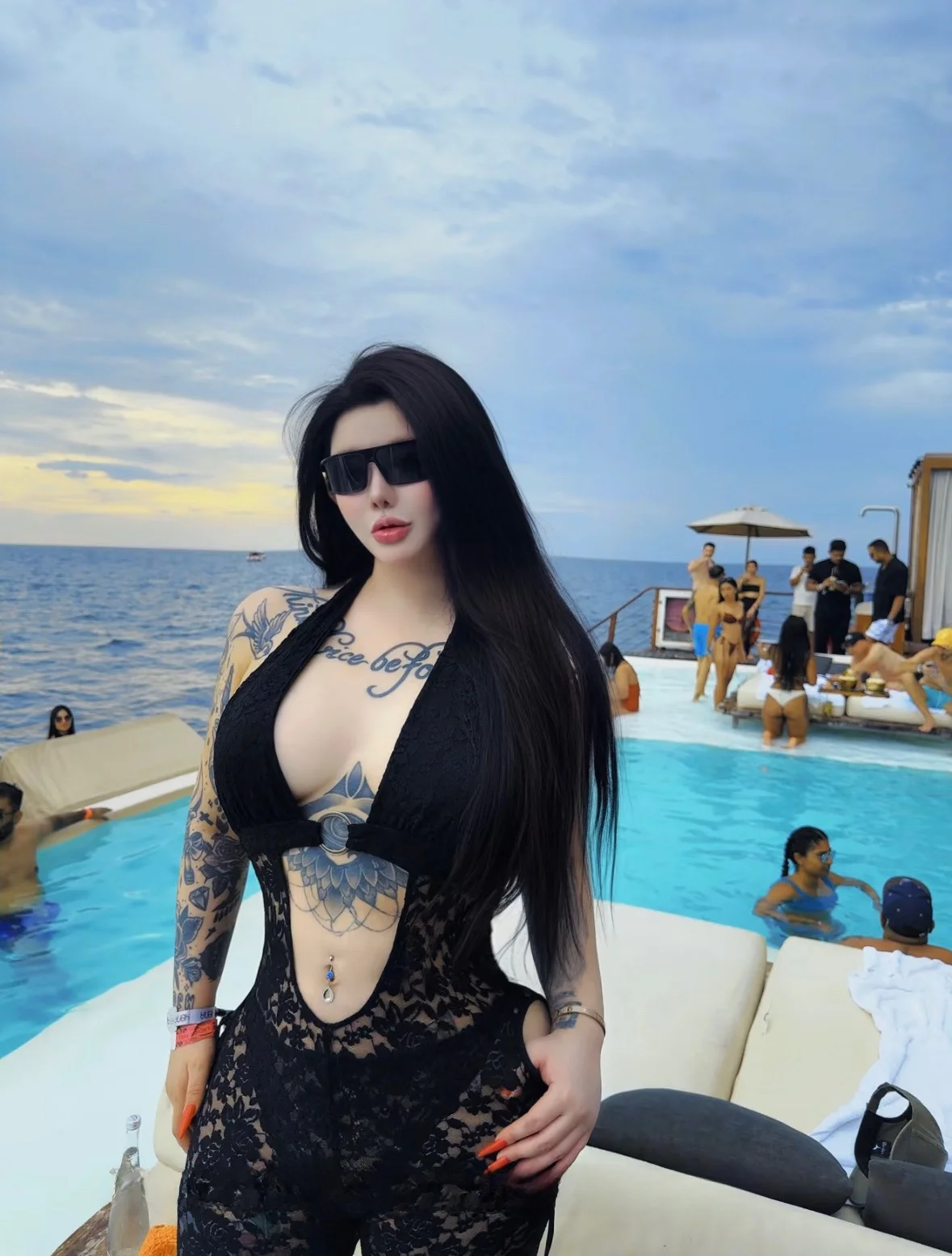 

Сексуальный кружевной прозрачный боди с бретелями и расклешенными брюками, длинные брюки с высокой талией, для ночных клубов, модный женский наряд, весна...