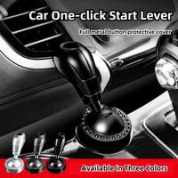 Metal Start Button Lever Automotive Push Button Joystick Engine Decorative Start Stop Lever for Automobile Vehicle Car Women Men