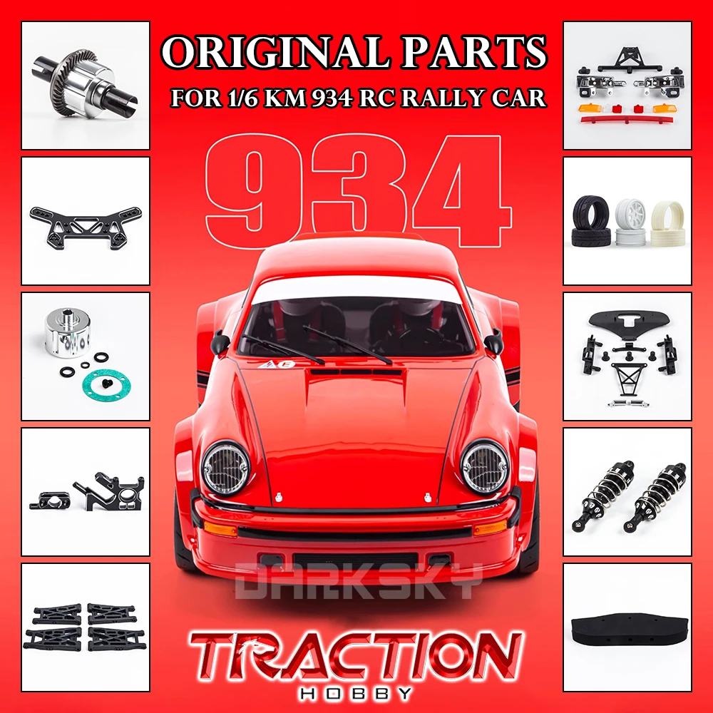 TRACTION HOBBY KM 934 1/6 Elektrisches RC-Modell Rallye-Rennwagen Originalteile