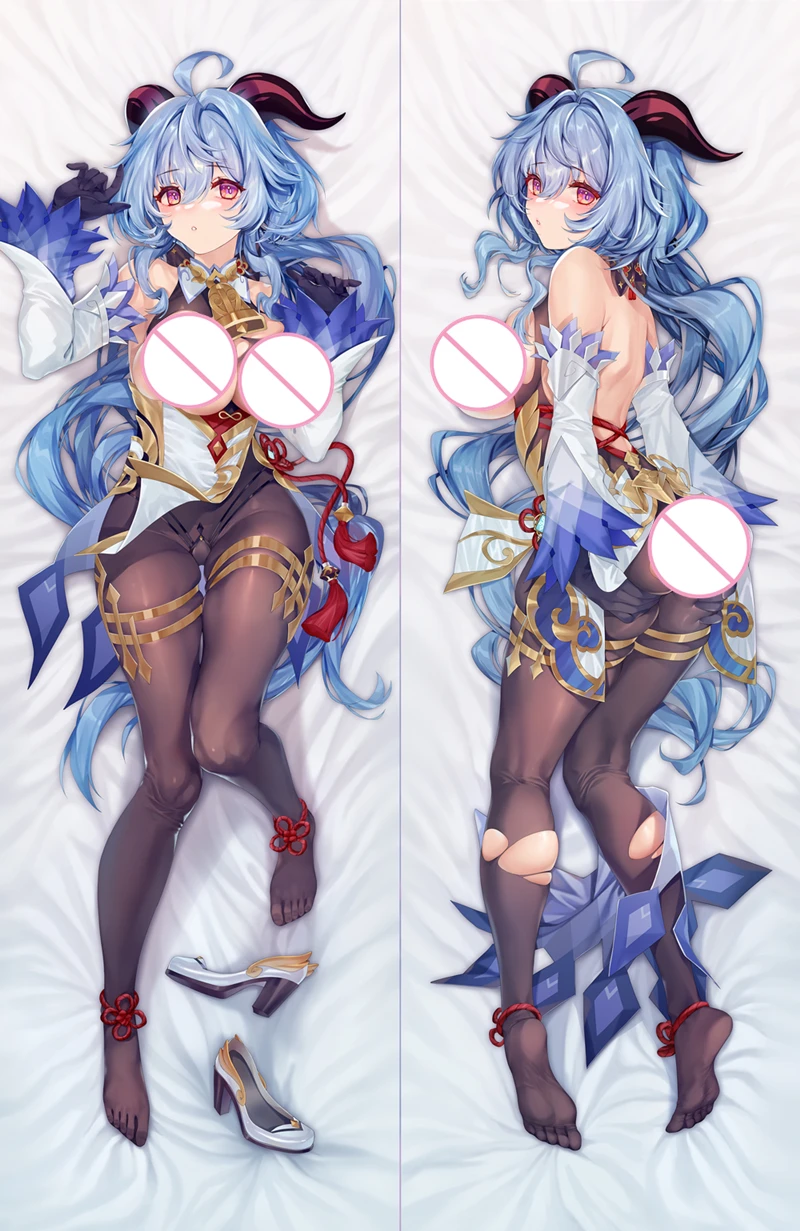 

Dakimakura Anime Ganyu Genshin Impact Double-sided Print Life-size Body Pillow Cover