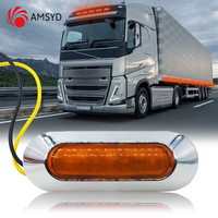 2PCS Car LED Side Marker Indicator Light Front Rear Tail Clearance Signal Lamp DC 12V-24V Light for Bus Truck Lorry Trailer Boat