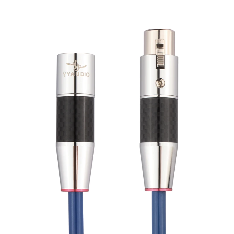 YYAUDIO Hifi XLR-Kabel mit Nickelbeschichteten Steckern, OCC OFC Reinkupfer XLR-Stecker auf -Buchse Audiokabel für Mikrofon, Mischpult, Verstärker, etc.