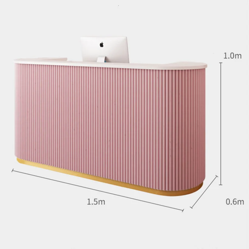 custom.Customizable Modern Luxury MDF Reception Desk Wood Office Furniture Front Counter Spa Nail Salon Office Bui