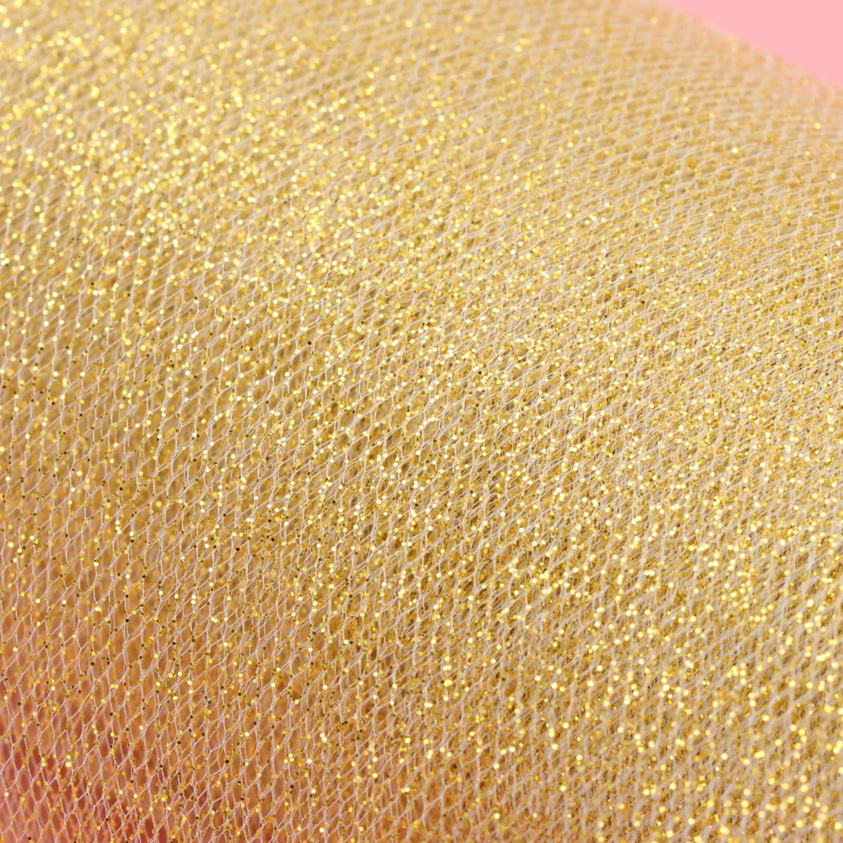 

6 Inch 25 Yards Gold Shimmer Tulle Ribbon Roll Sparkle Fabric Spool for Bridal Shower Decorations Prom Dress Trim Tulle Rolls