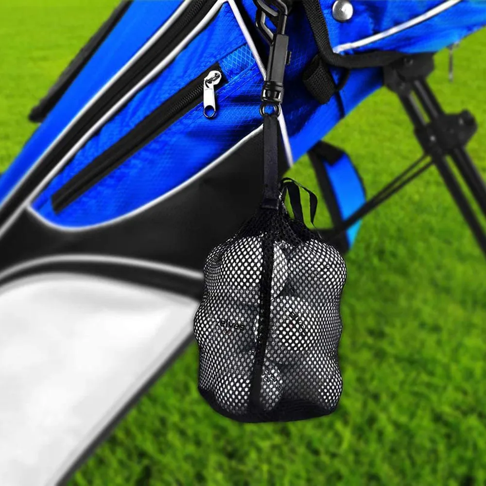 Golf Accessories Black Sports Mesh Net Nylon 16/32/56 Ball Golf Ball Bags Golf Storege Bag Drawstring Pouch Golf Mesh Bag