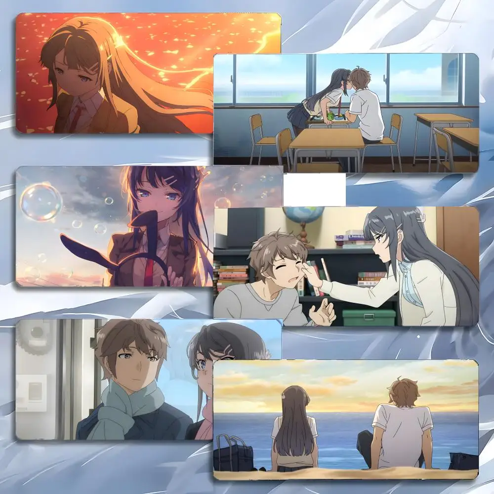 anime romantic R-Rascal Does Not Dream of a Dreaming Girl Mouse Pad Mousepad Large Gaming LockEdge Thickened PC Table Desk Mat