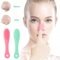 1 Pcs Silicone Nose Brush Cleanses Face Removing Blackheads Cleaning Nose Brush Cleaning Exfoliating Face Wash Brush Care Tool