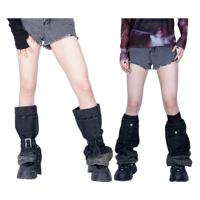 

Women's Lolitas Leg Warmers Denims Ankle Heaps Socks Baggy Loose Leg Covers