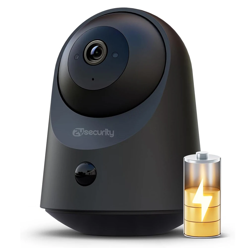 2K 100% Wireless Battery Indoor Security Camera 20m Infrared Night Vision TF Storage/Cloud PIR Motion Detection 2.4GHz WiFi