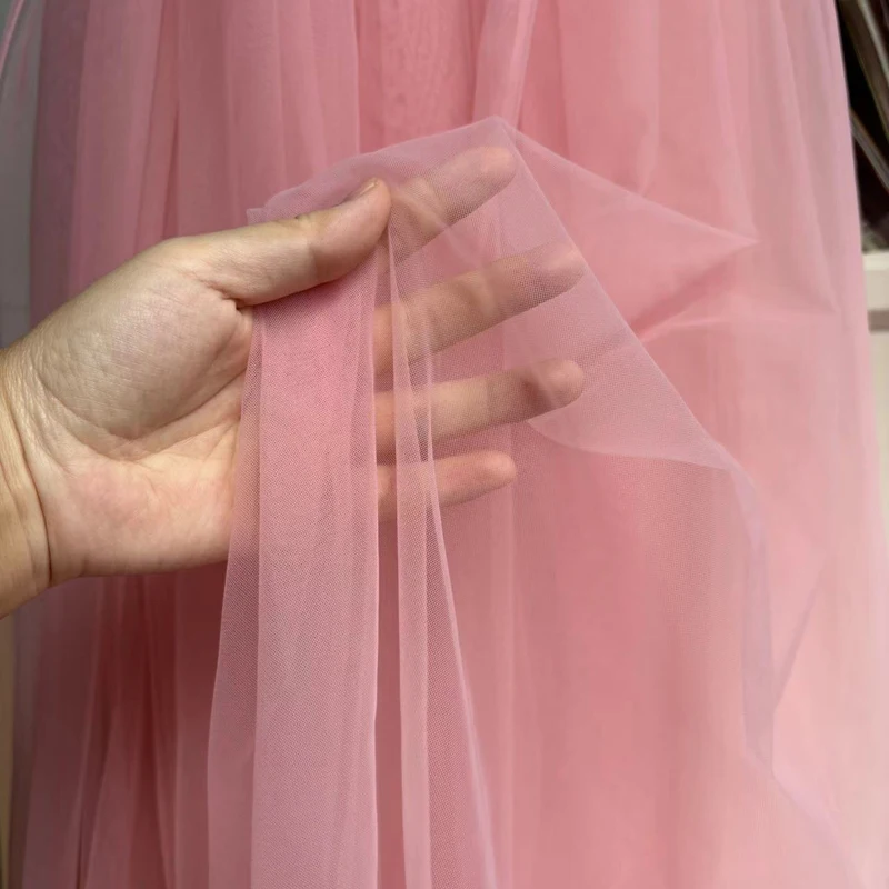 Brown Olive Soft Tulle Fabric Wedding Decoration Curtain Clothing Sewing Mesh Gauze Layout Chair Back Yarn DIY Tutu Material