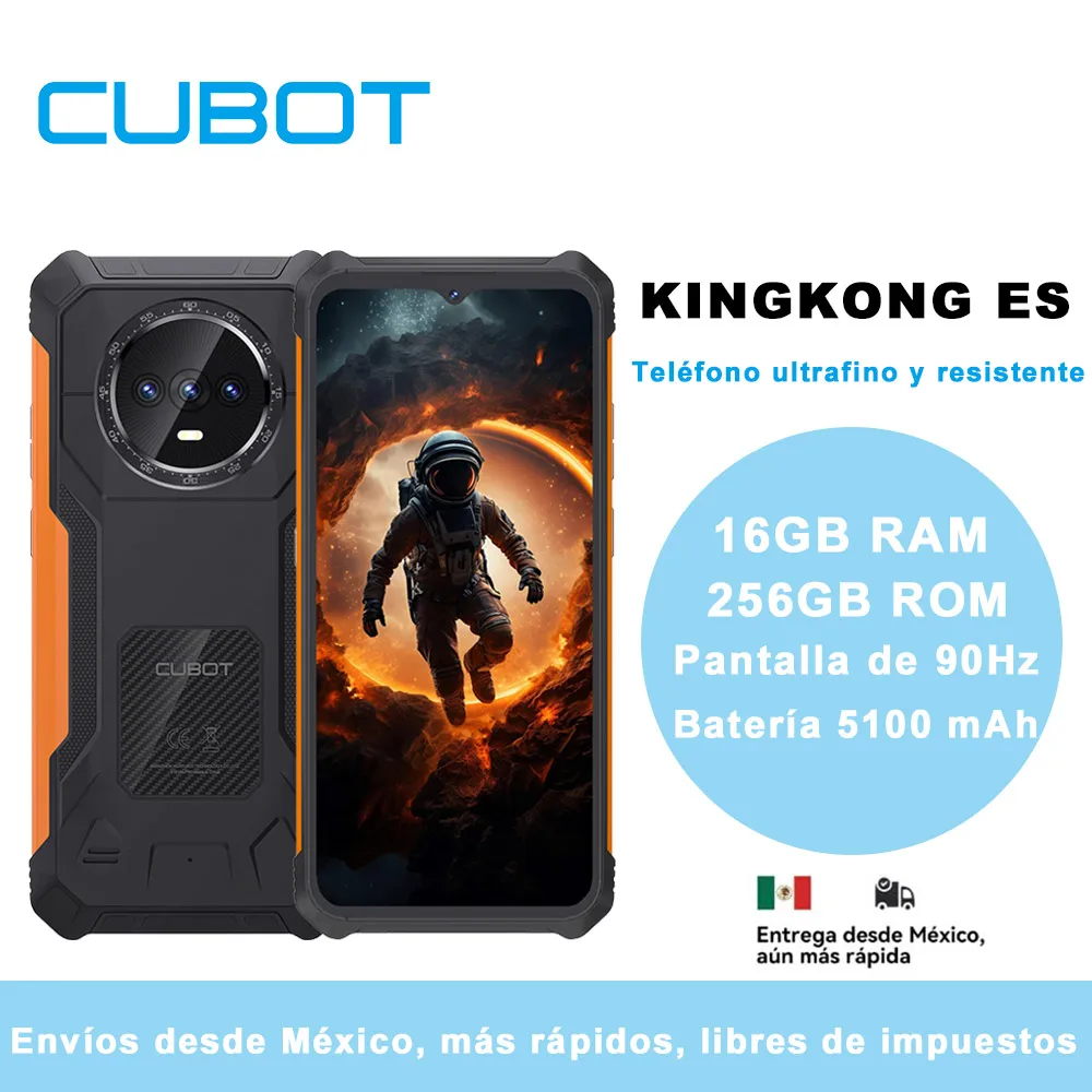 [Ship From MX]Cubot KingKong ES Ultra-thin Rugged Android Smartphone, 16GB RAM(6GB+10GB), 128GB ROM, 6.56