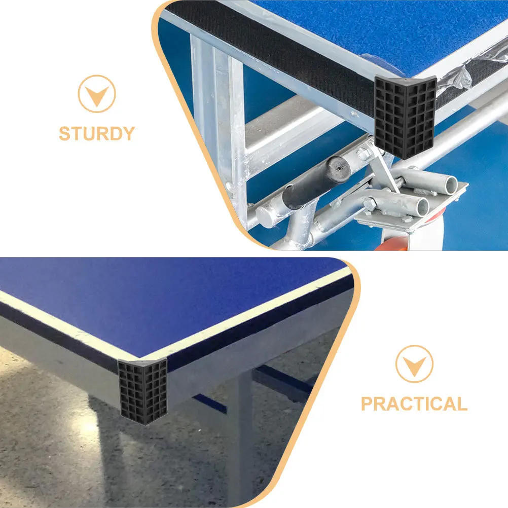

4pcs Black Plastic Table Tennis Corner Protectors Guards Durable Easy Installation Pong Accessories