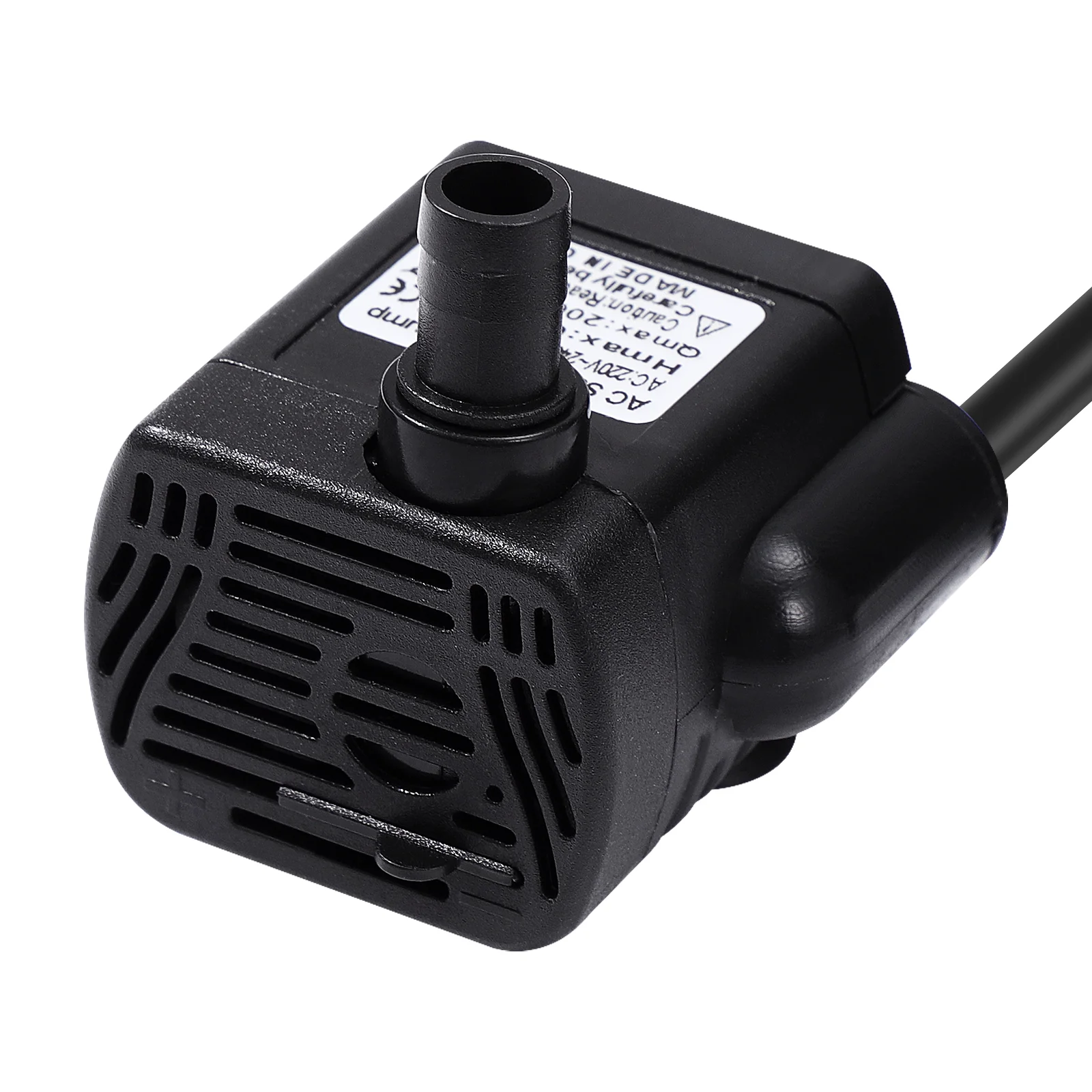 UEETEK Aquarium-Brunnenpumpe, AC 220 V, 220 l/h, 4 W, Tauchwasserpumpe, Aquarium, Teichwasserpumpe mit (schwarz)