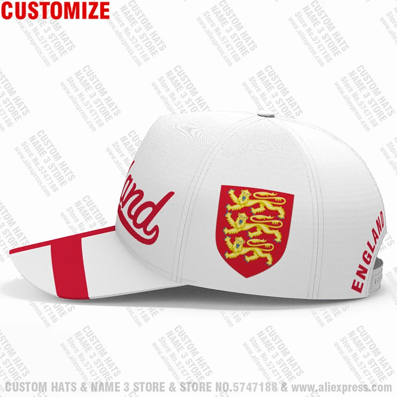 England Baseball Caps Free Custom Made Name British Team Logo Uk Hats Country Travel Britain Nation United Kingdom Flag Headgear