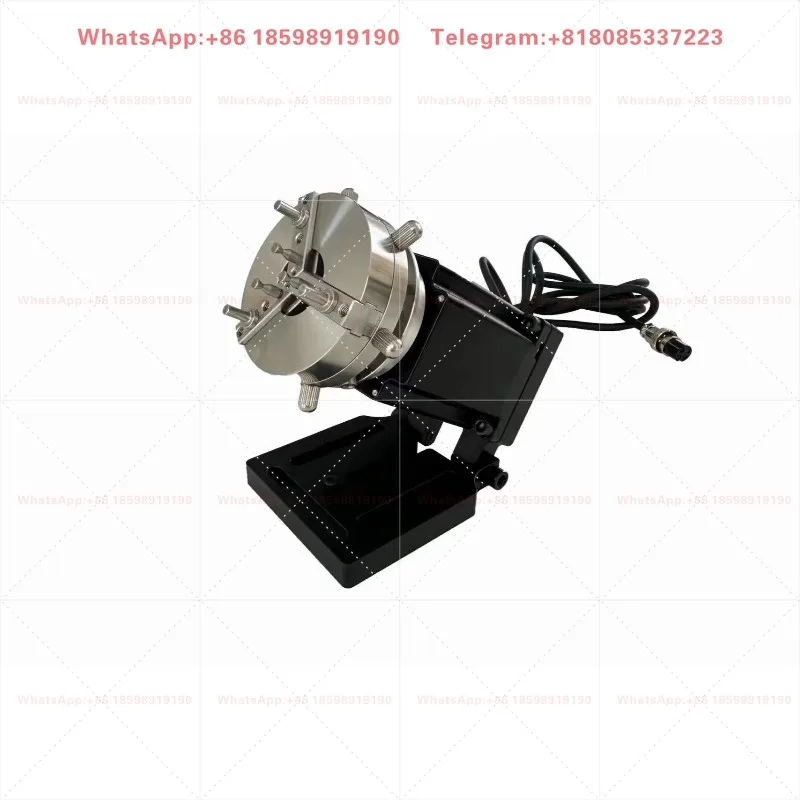 Ring Jewelry Rotary Axis for Laser Engraving Machine, 360° Rotating Shaft for Fiber Laser Marking Machine 3-Jaw Chuck