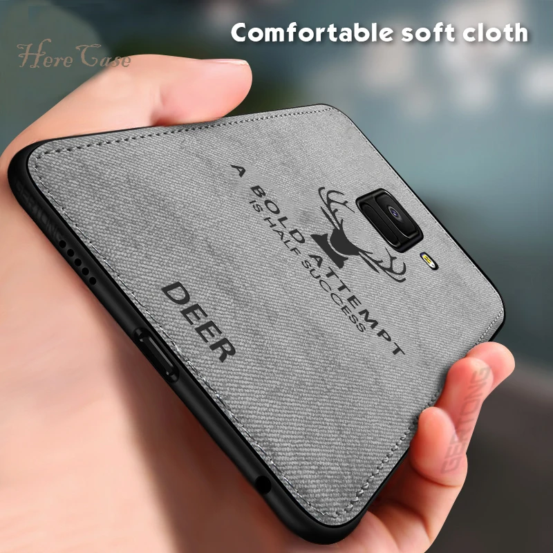 Rugged Cloth Case For Huawei P50 P20 P30 Pro P40 Lite E Nova 5T 7i P Smart 2021 Y5 Y6 Y9 Prime 2019 Cloth Cover Elk Deer Shell