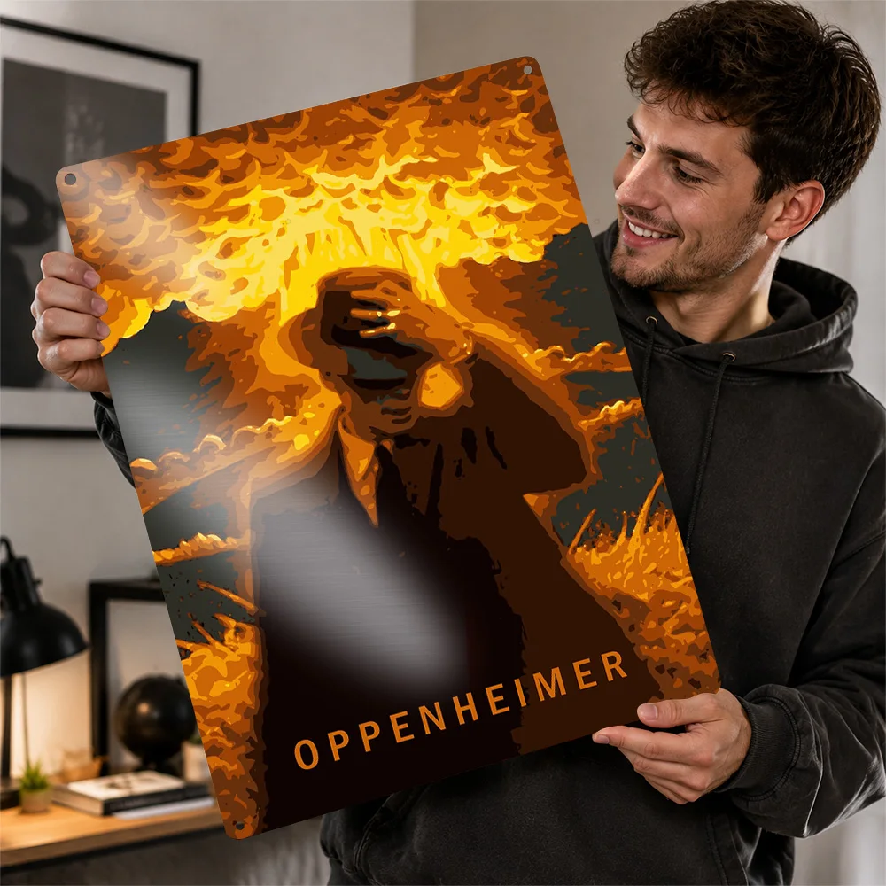 Oppenheimer Metal Poster Perfect Gift for Fans Lovers Customized Wall Art Metal Sign for Bathroom Decor Room Home Decorations