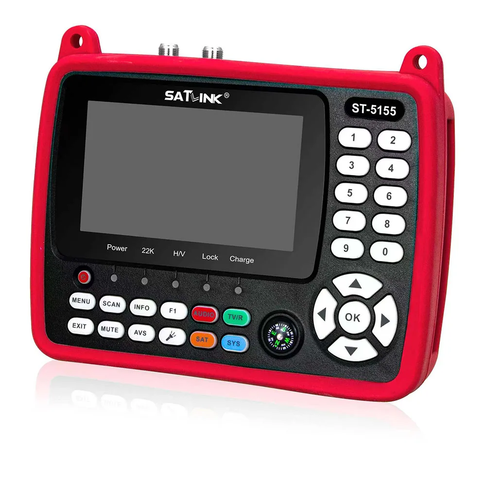 SATLINK ST-5155 Satellite Finder Meter DVB-S/S2/T/T2/C Combo Meter Support HD1080P MPEG-2/4H.264/H.265(10 Bit),QPSK,8PSK16PSK