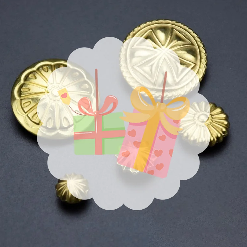 

High-End Brass Wallet Buckle Leather Decorative Studs Brass Chrysanthemum Studs Belt Buckle Decoration Pure Copper Hardware