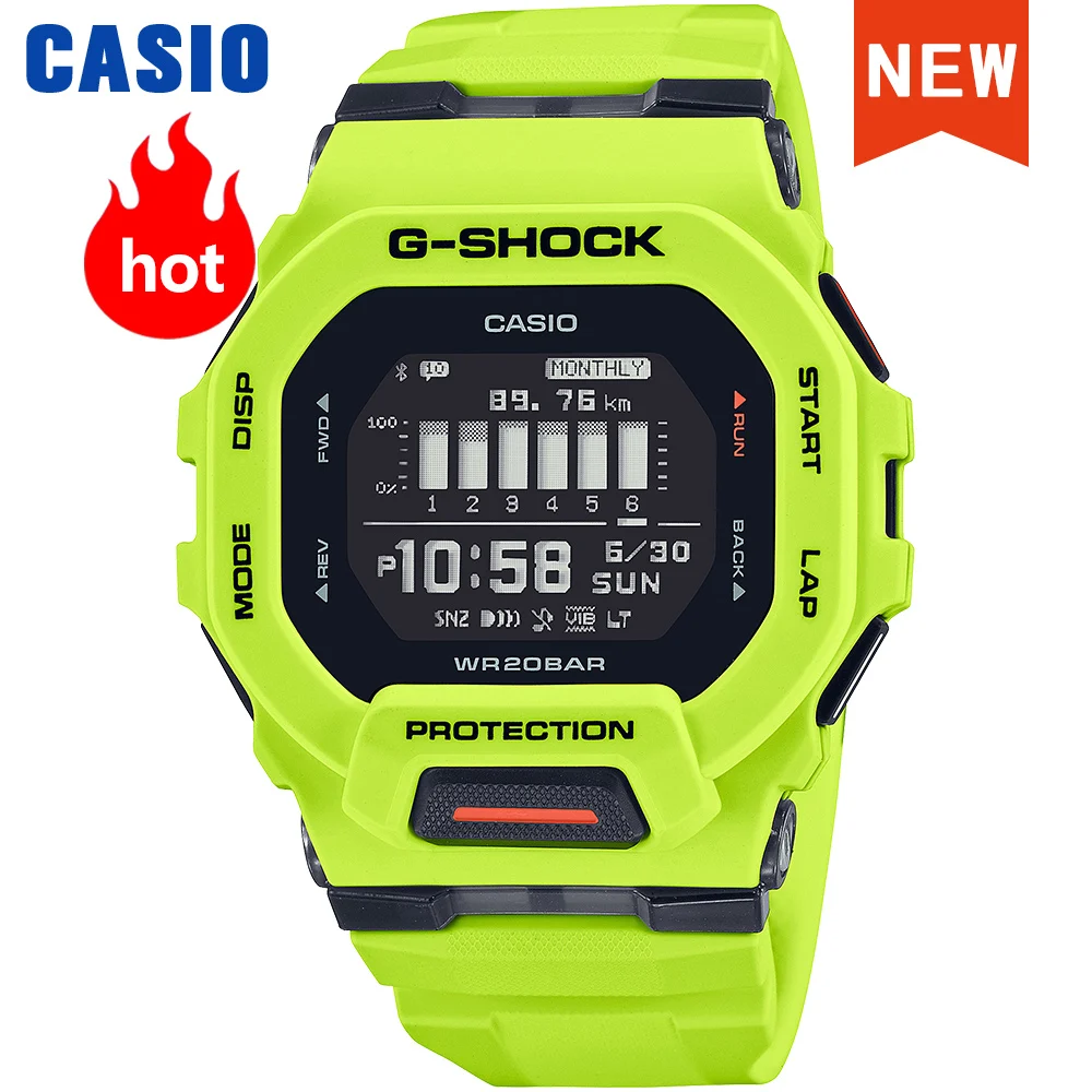 Casio watch for men g shock SBig Screen Bluetooth Running Square Men\'s Watch  relogios masculino GBD-200 series